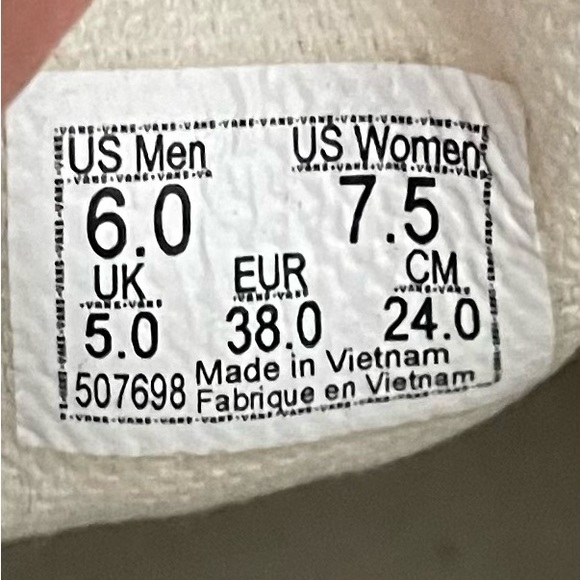 VANS Slip On Classic 507698 Black Checkered Mens 6 Wmns 7.5 - Picture 6 of 8